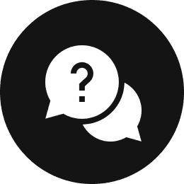 Question mark in speech bubble icon